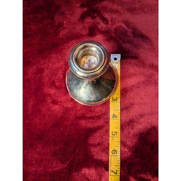 Empire vintage sterling silver weighted candlestick holder - Picture 7 of 9